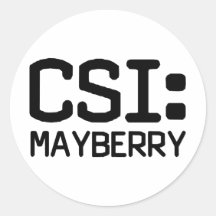 CSI Mayberry Round Sticker