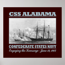 CSS Alabama -Kearsarge (B) Print