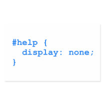 CSS no help Rechteckige Sticker