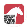 CT Draught   Horse Rescue Round Sticker