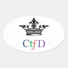 CTFD oval sticker