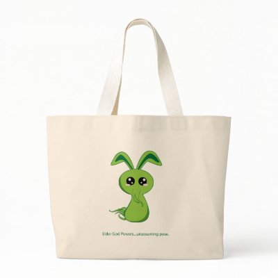 Cthulhu Bunny Tote Bag by creampufart