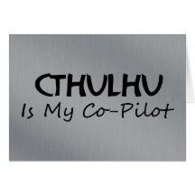 Cthulhu est mon co-pilote carte de vœux