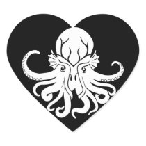 Cthulhu Fhtagn Heart Sticker