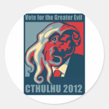 Cthulhu for President- 2012 Round Stickers