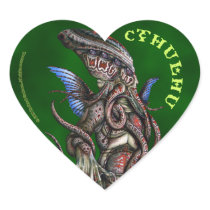 Cthulhu Heart Sticker