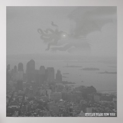 Cthulhu Nears New York Poster by CthulhuCthulhu