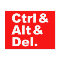 Ctrl & Alt & Del Postcard