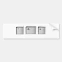 Ctrl Z and Ctrl U Bumper Stickers