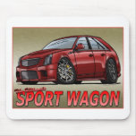 CTS_V_WAGON_red Mousepads