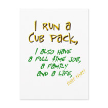 cub leader green post cards