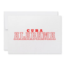 Cuba, Alabama City Design Personalized Invitation