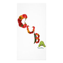 Cuba Chili Peppers Personalized Photo Card