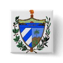 Cuba Coat of Arms detail Pinback Button