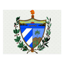 Cuba Coat of Arms detail Postcard