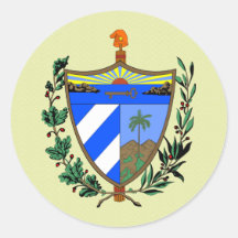 Cuba Coat of Arms detail Round Stickers