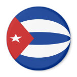 Cuba Fisheye Flag Magnet
