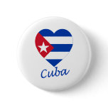 Cuba Flag Heart Button
