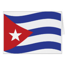 cuba flag illustration greeting card