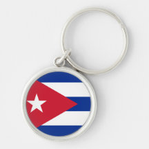 Cuba Flag Keychain