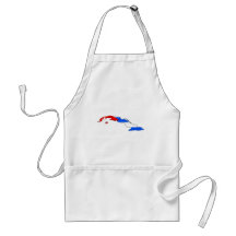 Cuba flag map apron