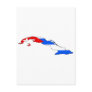 Cuba flag map post card