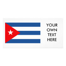 Cuba Flag Personalized Photo Card
