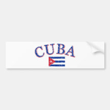 Cuba football design bumper stickers