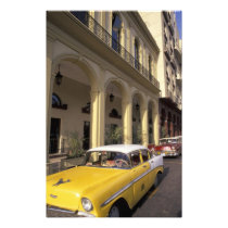 Cuba, Havana. Colourful Chevy's from the 1950's