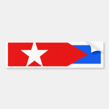 Cuba High quality Flag Bumper Sticker