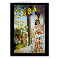Cuba Holiday Isle Of The Tropics Greeting Card