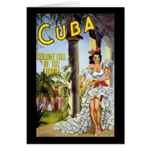 Cuba Holiday Isle Of The Tropics Greeting Card