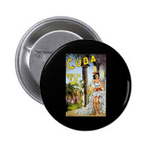 Cuba Holiday Isle Of The Tropics Pinback Buttons