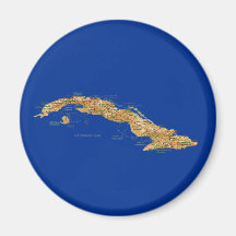 Cuba Map Magnet