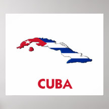 CUBA MAP PRINT