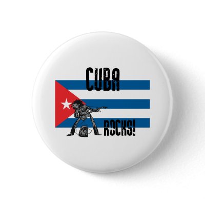 Cuba Rocks Pinback Buttons by teyes143