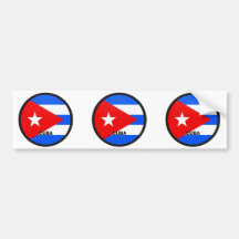 Cuba Roundel quality Flag Bumper Stickers