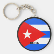 Cuba Roundel quality Flag Key Chains