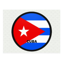 Cuba Roundel quality Flag Postcard