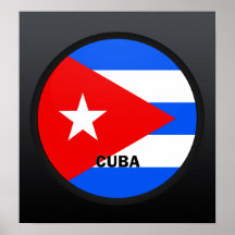 Cuba Roundel quality Flag Print