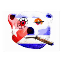 Cuba Teddy Bear with Cigar, with Cuban Flag Business Cards