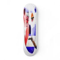 Cuba Teddy Bear with Cigar, with Cuban Flag Skate Board