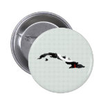 Cuba Trendy Peace Sign with Cuban map Button