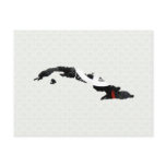 Cuba Trendy Peace Sign with Cuban map Post Card