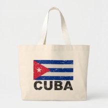 Cuba Vintage Flag Canvas Bags