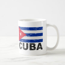 Cuba Vintage Flag Coffee Mugs