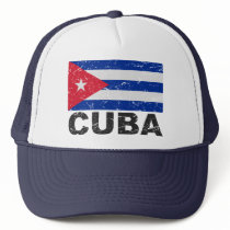 Cuba Vintage Flag Mesh Hats