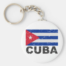 Cuba Vintage Flag Keychains