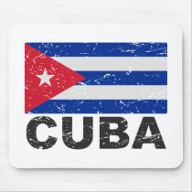 Cuba Vintage Flag Mouse Pads