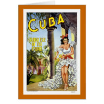 "Cuba" Vintage Travel Card